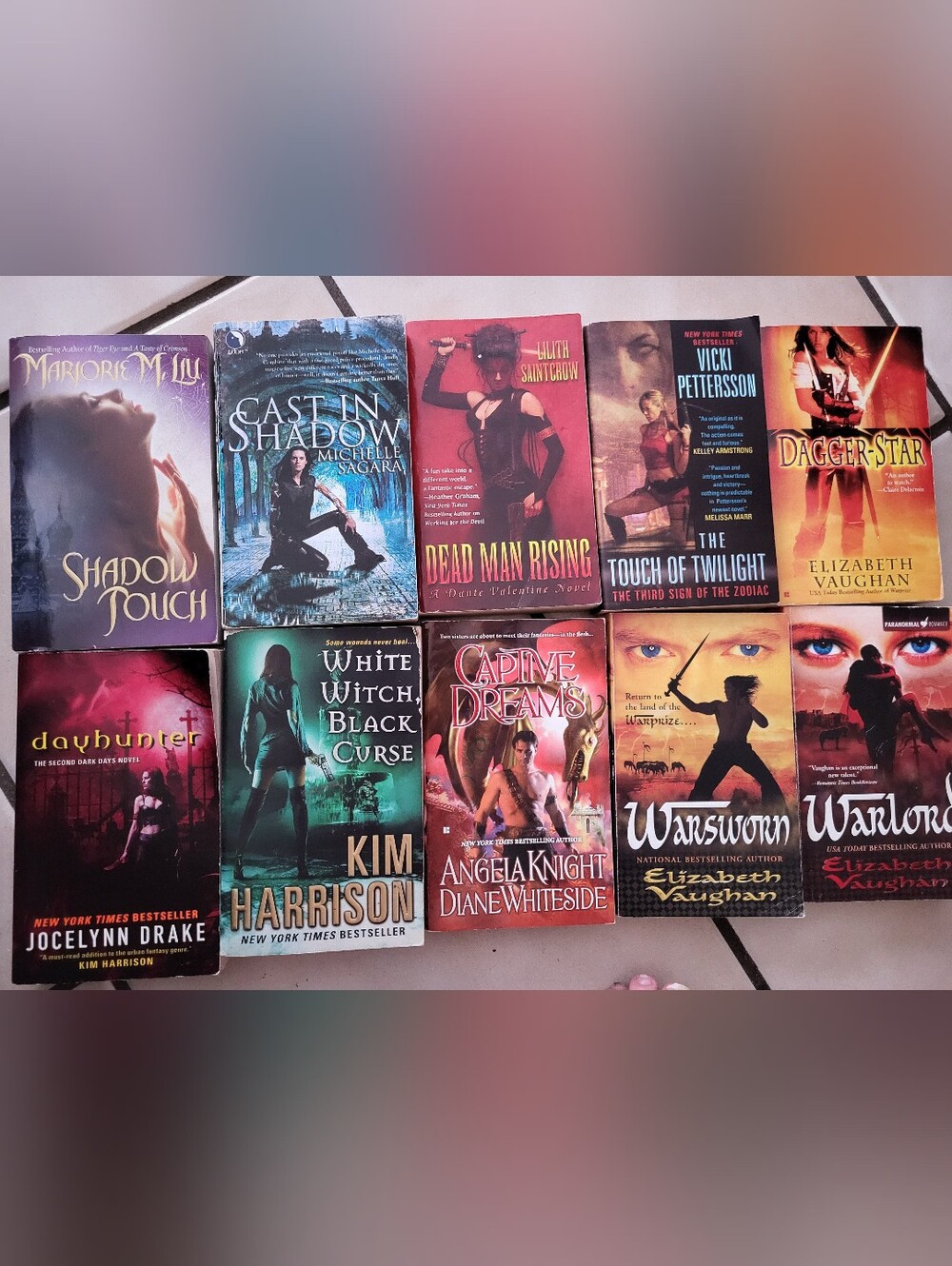 Paranormal/ Vampire Bundle lot of 10 Harrison, Vaughn, Liu, Peterson & More